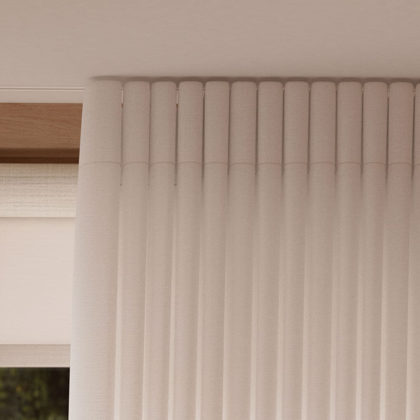 Lutron ripplefold motorized drapery
