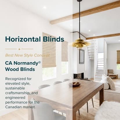 Rich stained hardwood window treatment showing natural wood grain in a warm interior