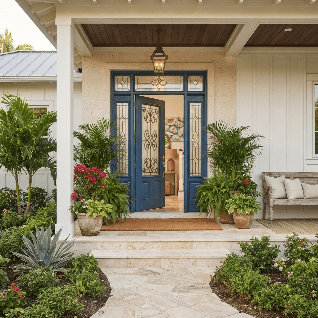 Impact-rated entry door on a Bradenton, Florida home