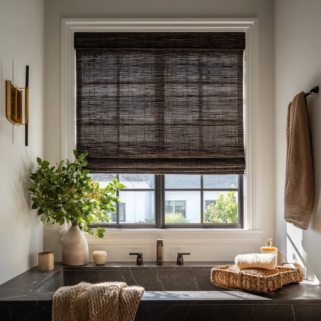 Serene primary bedroom with floor-to-ceiling sheer drapery — product style example for Bird Key homes