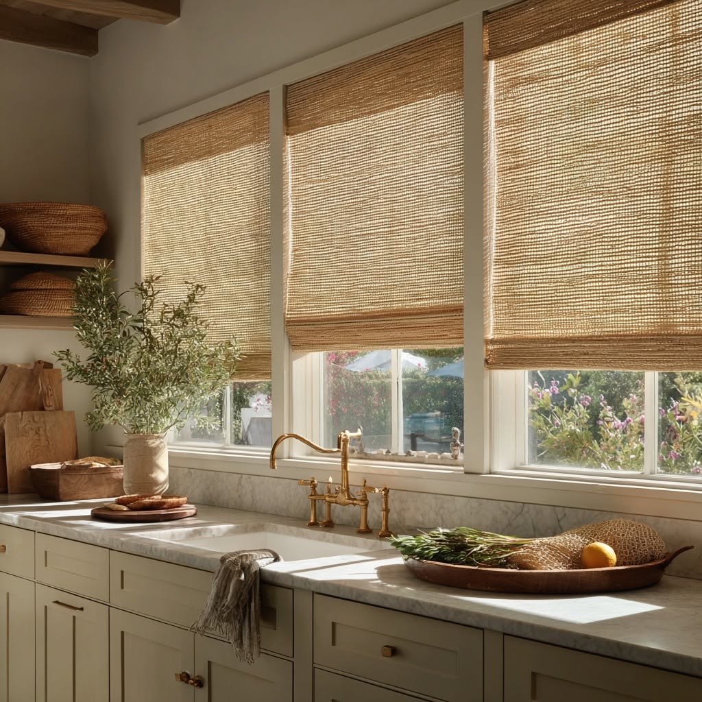 Elegant dining room with custom drapery framing tall windows — product style example for Bird Key homes