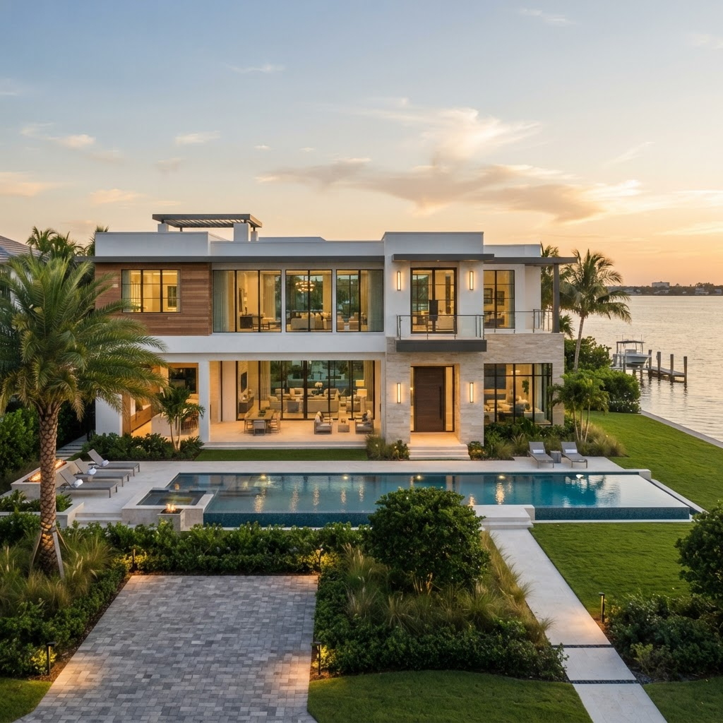 New construction Florida home interior ready for window treatment installation
